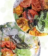 3D Butterfly Garden Stake Decor,10" PVC Butterfly Garden Decor for Outside,Shaking Head Artificial Butterflies for Cake Bouquet Wall Lawn Pathway Plant Pot Flower Bed Yard Decor (50, Black&White Mix)