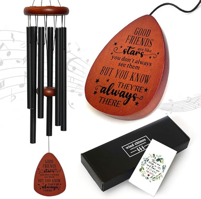 Friendship Thank You Wind Chimes Gifts for Friends, Best Friends Birthday Gifts for Women Men, Garden Decoration for Outside Patio Home, Unique Wind Chimes for BBF