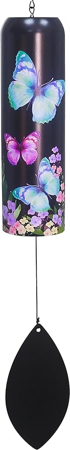 Spoontiques Butterfly Bell Wind Chime - Outdoor Garden Décor - Decorative Chimes for Yard, Garden, Backyard and Patio Decoration
