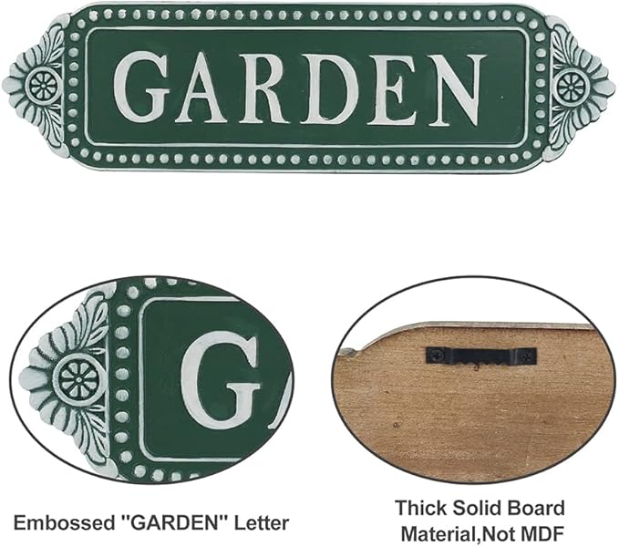 CHIC Greenhouse Sign - Decorative Outdoor Vintage Yard Sign - Front Porch & Farmhouse Decor - 16.5 * 4.5 Inch