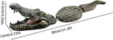 Garden Statues Floating Alligator Decoy for Pool Pond Floating Alligator Decoy Fake Gator Deterrent Outdoor Crocodile for Water Features Yard Ornaments Decor