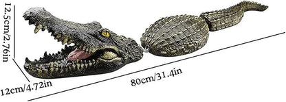 Garden Statues Floating Alligator Decoy for Pool Pond Floating Alligator Decoy Fake Gator Deterrent Outdoor Crocodile for Water Features Yard Ornaments Decor