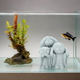 Mini Monk Buddha Statue Green Sandstone Statues Zen Monk Praying Statue Sculptures for Wealth Good Luck Feng Shui Decor Home Fish Tank Aquarium Garden (Style 3)