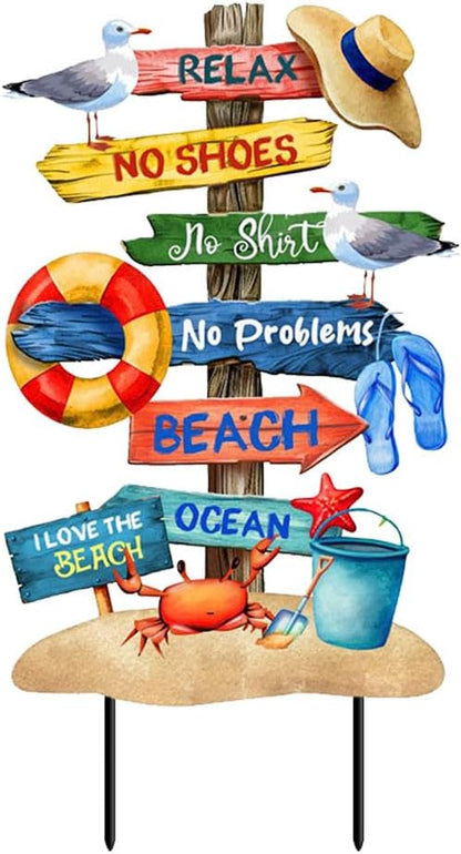 Briarwood Lane Beach Signs Metal Art