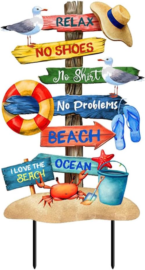 Briarwood Lane Beach Signs Metal Art
