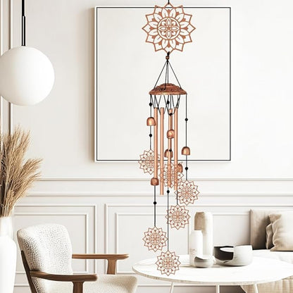 Large Aluminium Wind Chimes 33" Outdoor Deep Tone Memorial Wind Chime with Mandala Wind Catcher, Sympathy for Loss of Loved Mom Father,Metal Wind Chimes for Garden Patio Balcony Home Decor