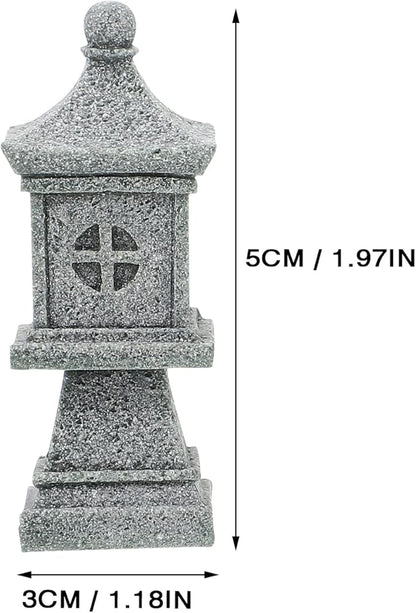 STOBOK 3pcs Sandstone Pavilion Garden Decorations Pavilion Shape Landscape Ornaments for Outdoor Decor Miniature Garden Accessories for Terrariums and Bonsai Display