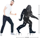 4ft Bigfoot Metal Outdoor Decor Big Foot Sasquatch Gifts for Men Dad Women Bigfoot Silhouette Statues for Outside, Patio, Lawn, Yard Art, Forests, Yard Display, Garden Decorations