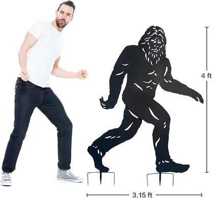4ft Bigfoot Metal Outdoor Decor Big Foot Sasquatch Gifts for Men Dad Women Bigfoot Silhouette Statues for Outside, Patio, Lawn, Yard Art, Forests, Yard Display, Garden Decorations