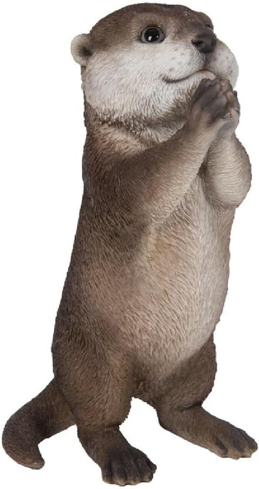 HI-LINE Praying Otter Outdoor Garden Statue - 7.5"