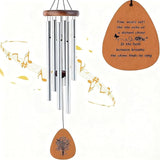 Wind Chimes for Outside, Soothing Melodic Memorial Sympathy Wind Chimes, Create a Zen Atmosphere Suitable Outdoor Garden Decor, Gift for Mom Neighbors Unisex(Silver)