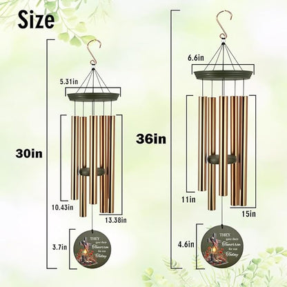 Memorial Wind Chimes, 36inch Personalized Wind Chimes, Sympathy Gifts, in Loving Memory of US Veteran/Soldier, in Loving Memory of Dad, Condolences Wind Chime (Produced in USA)