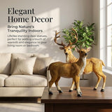 XTAPAN Resin Standing Deer Statue Couple Deer Sculpture Animals Deer Figurine Home Office Restaurant Decoration Garden Art Yard Ornament Lawn Outdoor Patio Decor Christmas 21# Standing Couple Deer