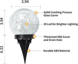 JKIMK Solar Globe Lights Outdoor Waterproof-Solar Balls Garden-Cracked Glass Ball Solar Lights Outdoor-Solar Orbs Outside-Outdoor Decorations Patio & Yard Lawn Backyard Decor