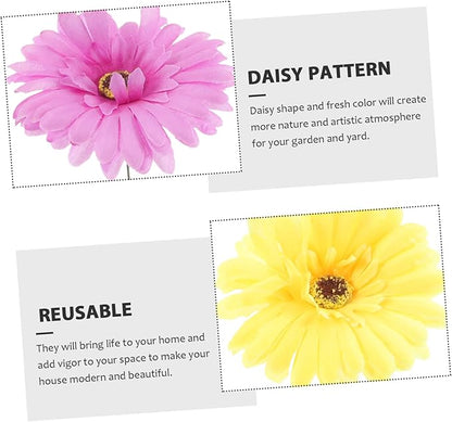 5pcs Daisy Garden Stakes Decor Metal Flower Pathway Stakes for Outdoor Decoration Vibrant Garden Art for Home and Festivals