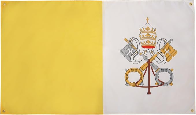 AZ FLAG Vatican Flag 150 x 90 cm with 4 Eyelets for Balcony or Wall