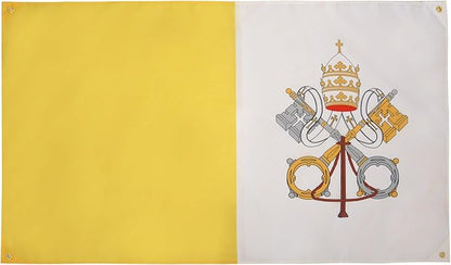 AZ FLAG Vatican Flag 150 x 90 cm with 4 Eyelets for Balcony or Wall