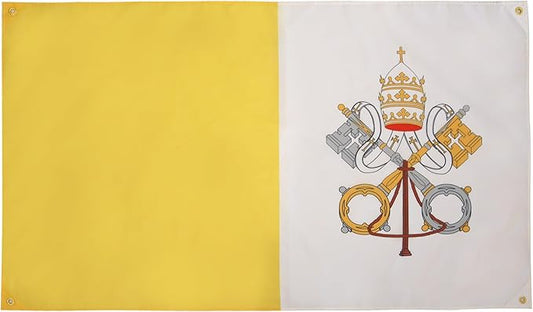 AZ FLAG Vatican Flag 150 x 90 cm with 4 Eyelets for Balcony or Wall