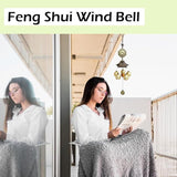 Vintage Lucky Wind Chimes Metal Bronze Bells Feng Shui Outdoor Living Wind Chimes for Outdoor Garden Patio Hanging Decor Gift
