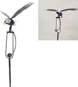 Eagle Decor Stake, Iron Metal Art Eagle Statue, Black, Bird Statue, Outdoor, Wedding, Animal, Modern Style, 336g