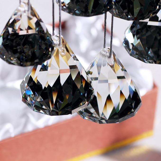 Top K9 Crystal Ball Prism Diamond Suncatcher for Window Hanging Chandelier Prism Rainbow Maker, Feng Shui Decor 30/40mm Pack of 7 (Clear)