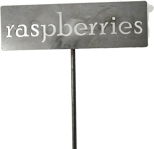 Classic Metal Garden Markers 19 Inches Tall (raspberries, Raw, Unfinished Steel (will rust with time))