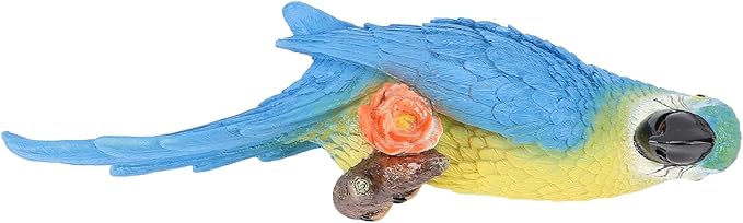 Pssopp Sculpture Ornament Decor,Bright Statues Outdoor Patio Garden Statues Statues Miniature Art Carved Small Animal Rustic Wildlife Decor for Garden (Blue)