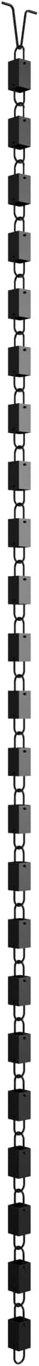Rain Chains Direct - Square Link Rain Chain - 8.5 FT - Durable Black Powder-Coated Aluminum - Premium Rain Chains for Gutters