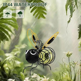 Solar Bees Lights Outdoor, Hanging Bee Solar Garden Light,2025 New Solars Bees Simulation Lights, Waterproof Bumble Bees Solars Light for Party Festivals Garden Decor Birthday Gifts (3pcs)