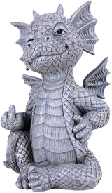 Pacific Giftware Garden Dragon Finger up Garden Display Decorative Accent Sculpture Stone Finish
