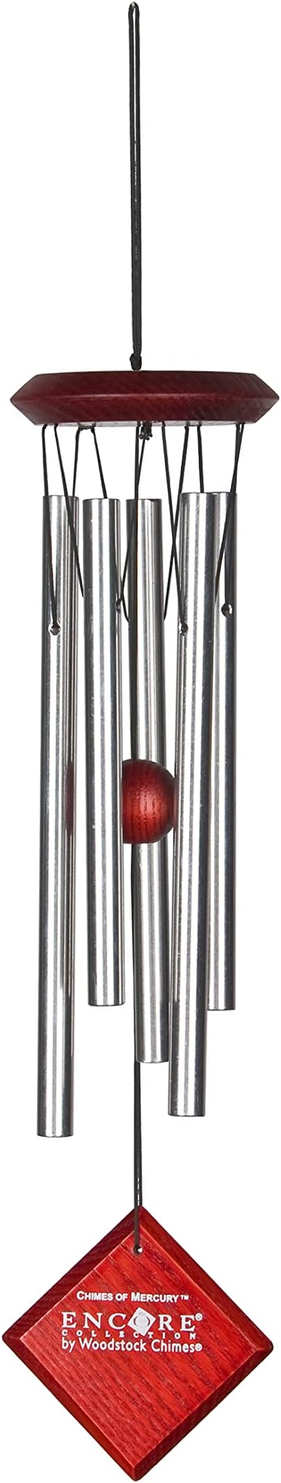 Woodstock Chimes Encore Collection, Chimes of Mercury, 14'' Silver Mercury Wind Chimes for Outdoor, Patio, Home or Garden Décor (DCS14)