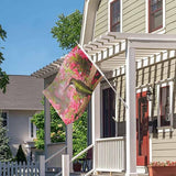 Swono Green-Pink Hummingbird Apple Blossom Pink Floral Flag 3x5 FT Big Flag Outdoor Indoor Office with Brass Grommets