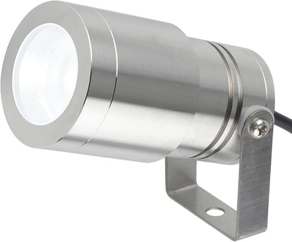 LED Underwater Spotlights- Surface Mounted, 5W 12V-24V DC, Anti-Glare Pool Lights, IP68 Waterproof, Lamp for Pools Ponds Fountains Waterfall (Cool White-6000K)