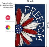 CROWNED BEAUTY Patriotic Garden Flag 12x18 Double Sided Small Burlap 4th of July Decoration for Outside Yard