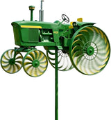 Tractor Wind Spinner, Metal Windmill Stake, Outdoor Sculpture with Garden Patio Decor, Yard Decor with Front Porch Backyard Lawn, Garden Stake, Wind Spinner for Yard Patio Lawn