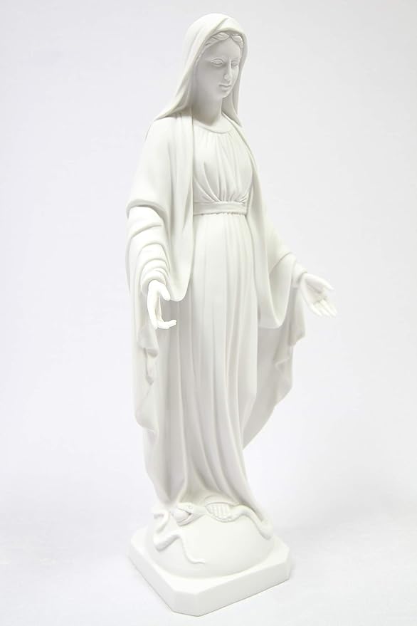 Vittoria Collection 19 Inch Our Lady of Grace Italian Statue Sculpture Figurine Made in Italy Indoor Outdoor Garden