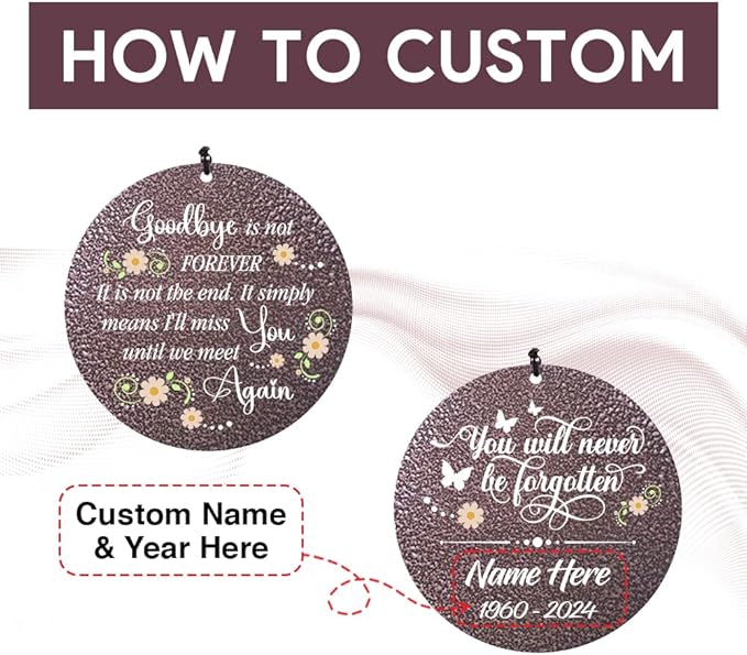 Personalized Sympathy Wind Chimes Gift, Memorial Wind Chimes, for Loss of Loved One Prime, Bereavement/Sympathy/Memorial Gift for Loss of Mother Father Husband Remembrance, Ship from US