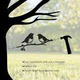 Robin Metal Garden Bird Silhouette - Rustic Ornament, Tree Art for Mother's Day