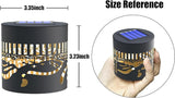 4 Pack Solar Fence Lights Metal Solar Powered Outdoor Wall Deck Step Lights Sun Moon Theme Waterproof Fence Light for Garden Post Patio Backyard Yard Decor, Gardening Gifts for Women Mom Grandma