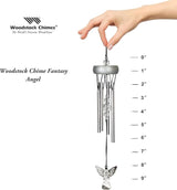 Woodstock Chimes Signature Collection, Fantasy, Angel 10'' Décor Designs - Small Chimes Wind Chimes for Outdoor, Patio, Home or Garden Décor (WCFA)