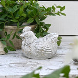 Chicken Figurine Chicken Kitchen Decor Cement Hen Figurine Rustic Hen Garden Statues Figurines Artwork for Outdoor, Backyard, Patio and Home Kitchen Decoration(White)
