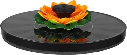 Toddmomy Solar Bird Bath Fountain Floating Lotus Pond Fountain 16cm Solar-Powered Water Pump for Outdoor Garden and Fish Pond Decor