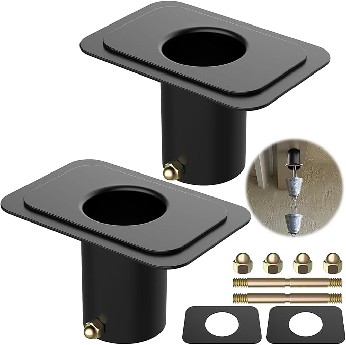 2pack Rain Chain Gutter with Bolt Anti-Rust Black Metal Adapter Decorative Rain Chains for Outside Gutter Downspout Adapter Rainchain Installation Kits