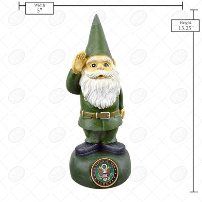 Red Carpet Studios Officially Licensed Military Garden Gnome, 13.25" Tall, United States Army