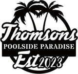 Personalized Pool Metal Sign,Custom Poolside Paradise Family Palm Tree Last Name Patio Sign,Summer Backyard Patio, Decor Outdoor, Gifts for Friend Sister Boyfriend