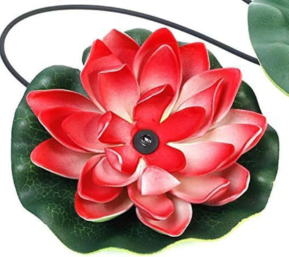 Superdream Colorful Solar Power Energy Floating Lotus Flower LED Accent Night Light for Pond Garden