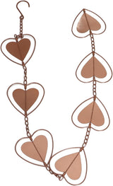 Heart Shape Rain Chain Wind Decorative Metal Rain Chain with Hook for Balcony Patio