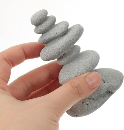 Happyyami Stacking Zen Stones Handmade Rocks Statues Japanese Garden Decor Office Relaxing Yoga Meditation Accessories Style L