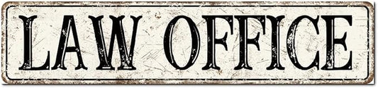 Madcolitote Rustic Law Office Wood Signs Law Office Street Signs Customized Vintage Country Wood Plaque Farmhouse Wall Art Wall Decor for Home Bars Clubs Cafes Man Cave Party 4x18in