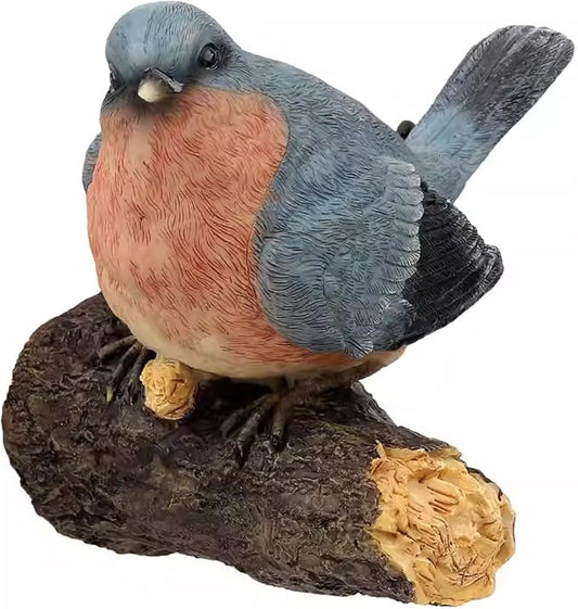 Hanging Eastern Bluebird Statue Outdoor Decor for Garden, Fairy Yard Wall Mount Figurines Home Bird Sculptures for Lawn Patio Front Porch Backyard Fence